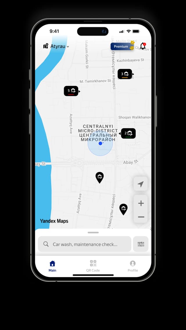 App booking screen
